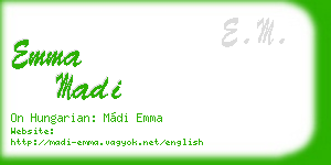 emma madi business card